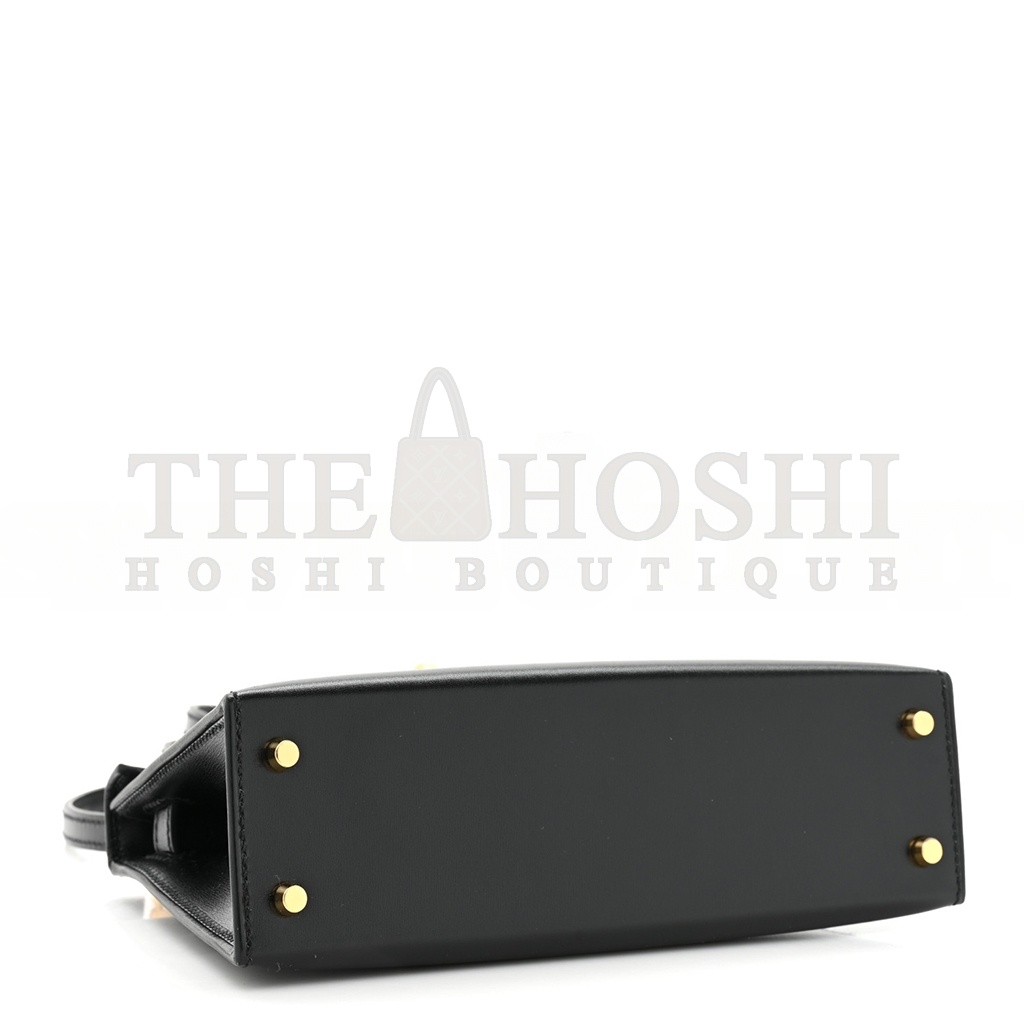 H**me5 BOX MINI KELLY II SELLIER BLACK (19*12*5.5cm) Master Quality